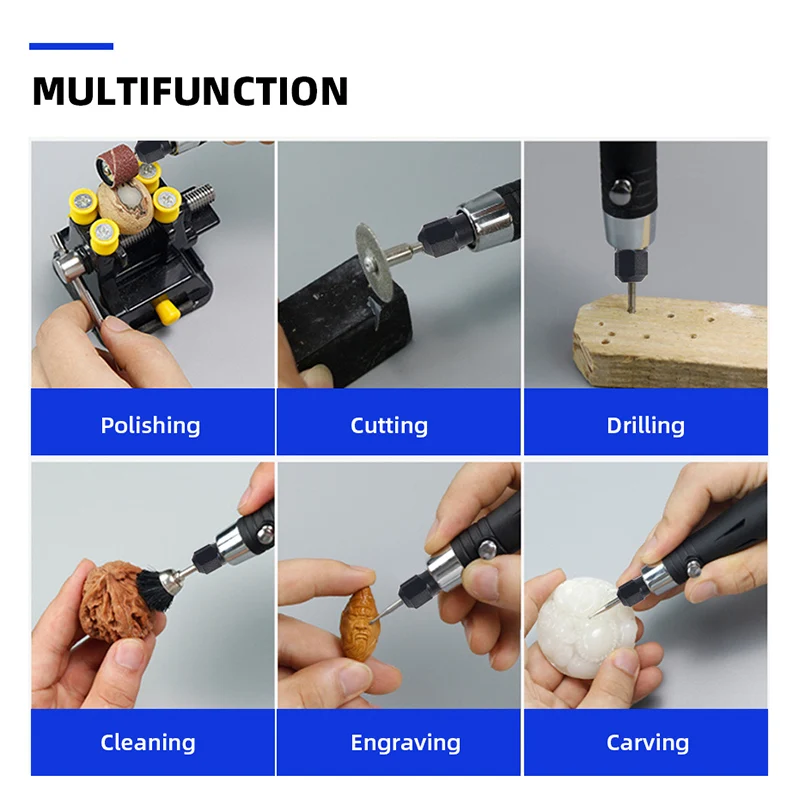 Điện Lái Xe Khoan Điện Mini Bút Khắc Dụng Cụ Quay DIY Mini Bộ Mũi Khoan Để Đánh Bóng Khoan Cắt