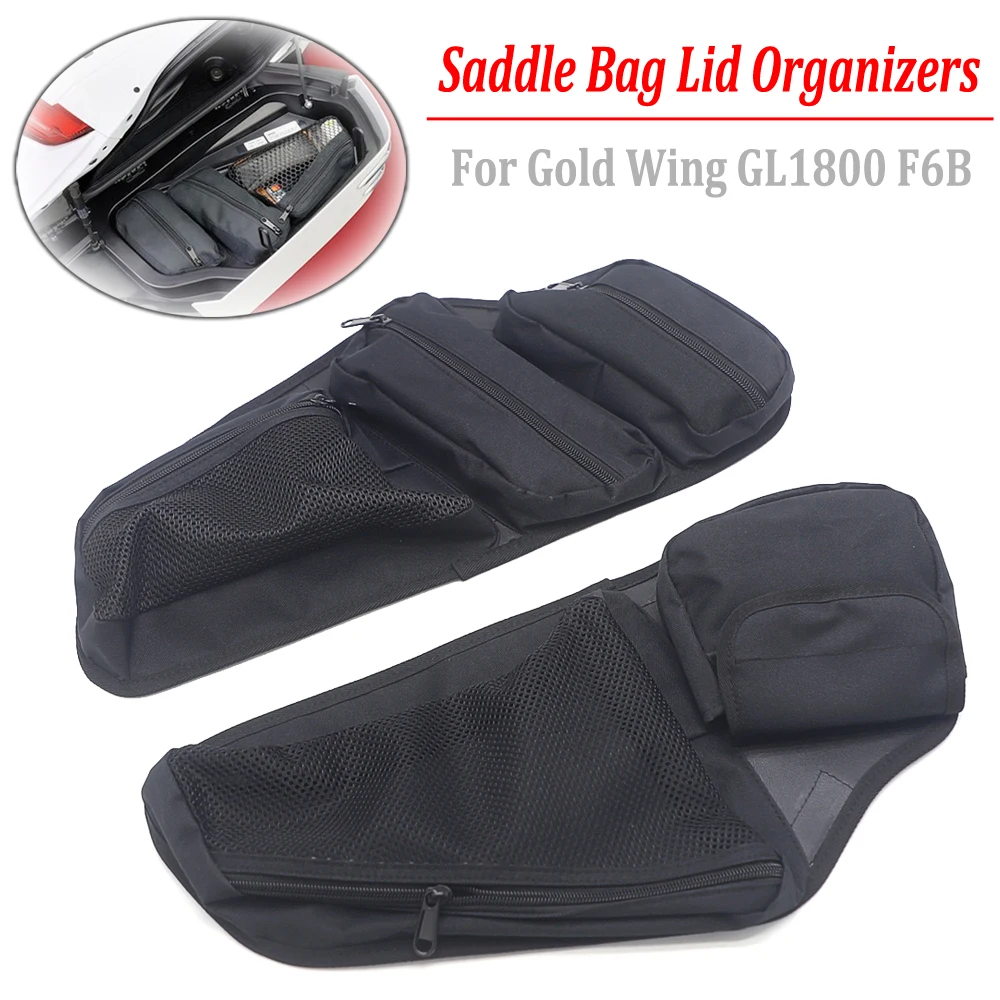 Saddle Bag Lid Organizers For HONDA Gold Wing 1800 GL1800 F6B 2018 2019 2020 2021 Trunk Lid Saddlebag Organizer Bags GL 1800