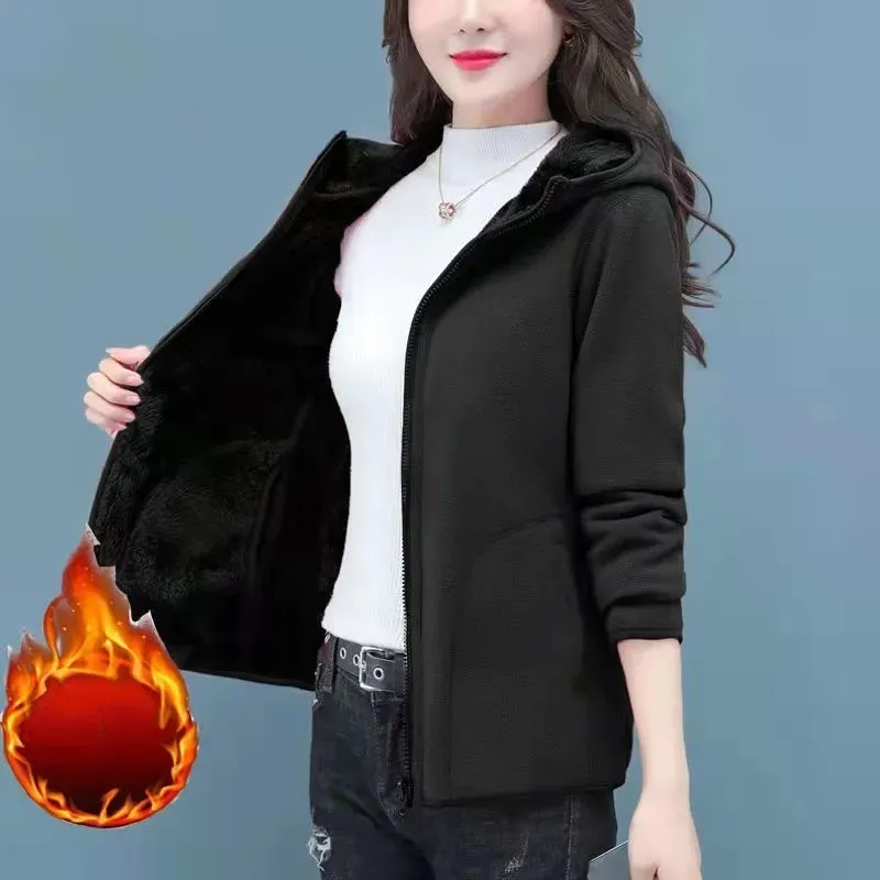 Women\'s Double Sided Polar Fleece Coat 2023 Spring Autumn Women Jacket Warm Fleece Jackets Overcoat Casual Shaggy Outwear Femme