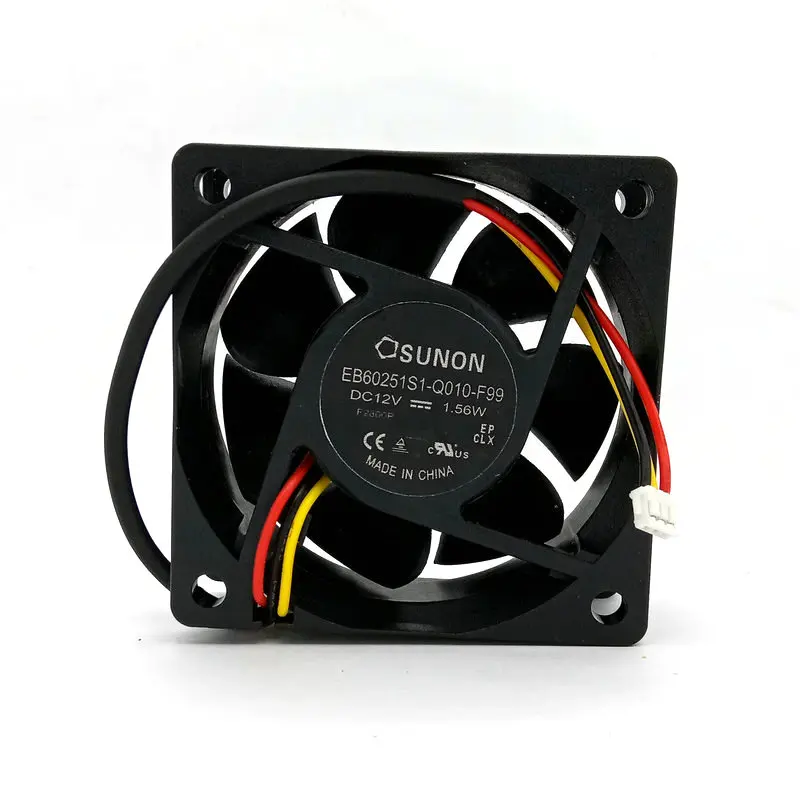 

New Original EB60251S1-Q010-F99 Dc12V 1.56W 60x60x25MM 6cm 3lines Alarm Signal for Projector Cooling Fan