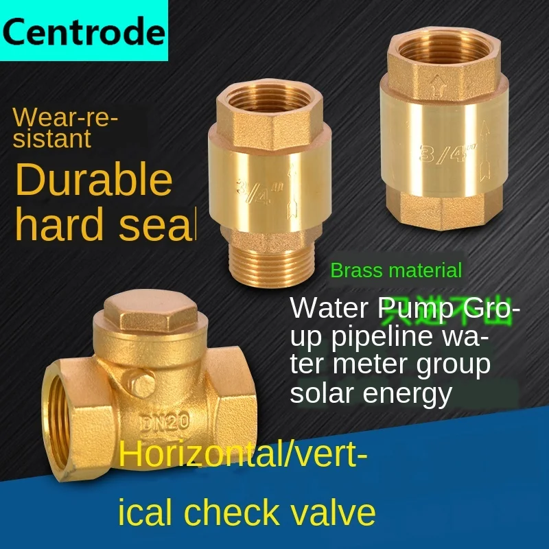 Copper 1/2IN  discrete check valve spring check valve 3/4IN 1 inch Thread horizontal check valve