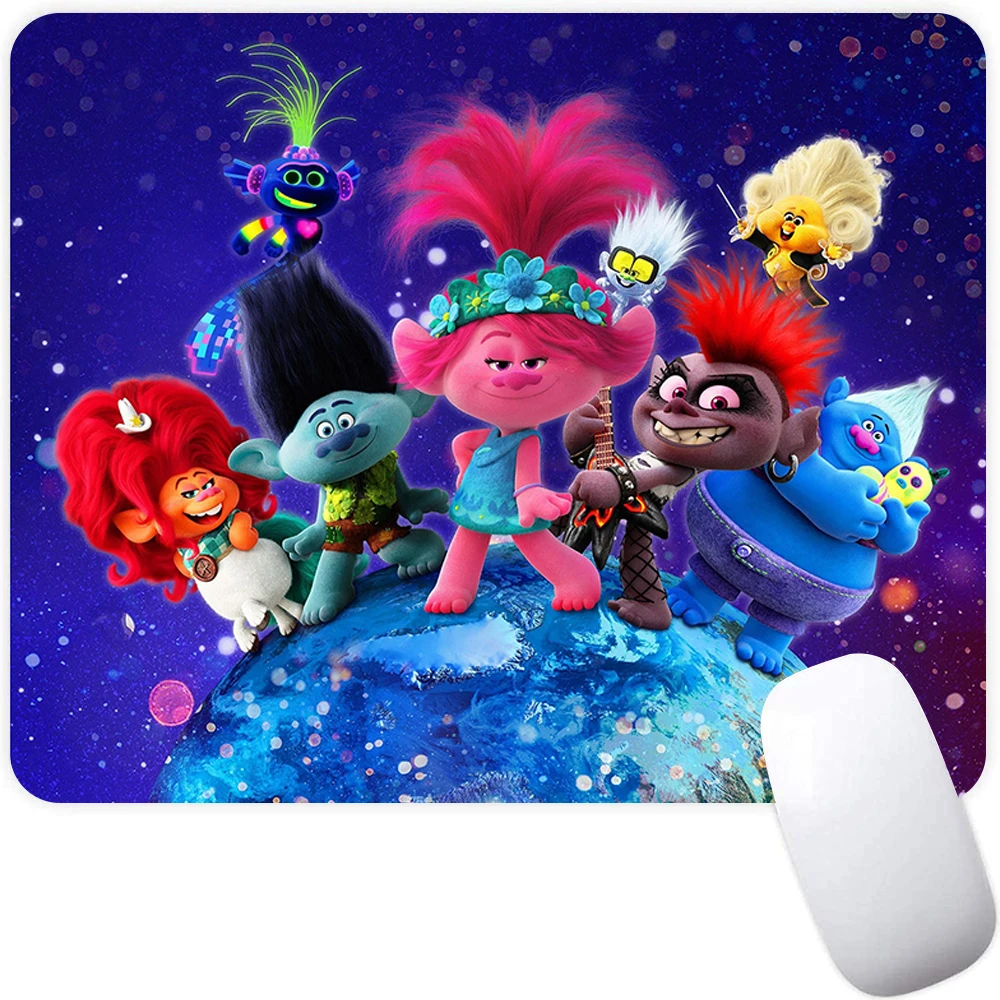 Trolls – tapis de souris Tour du monde pour ordinateur portable et Gamer, accessoire pour clavier et bureau