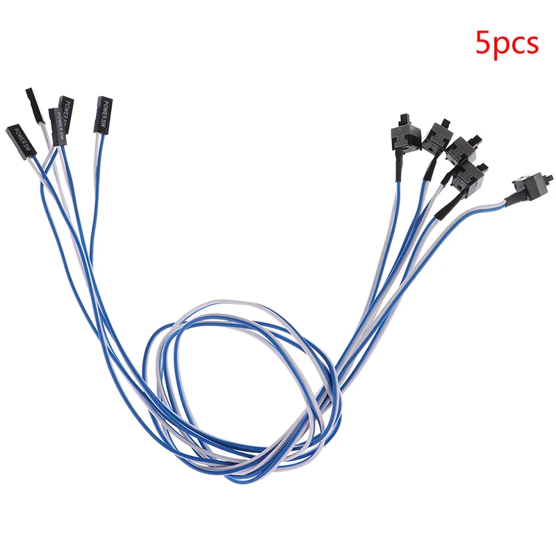 5pcs PC Computer Desktop ATX interruttore di alimentazione connettore cavo cavo interruttore pulsante On/Off/Reset cavo di alimentazione della scheda madre del Computer