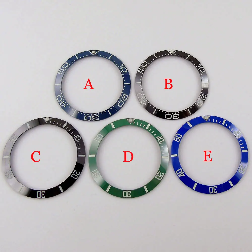 Slope Luminous Marks 38mm Ceramic Watch Bezel Ring Insert for 40mm Watch