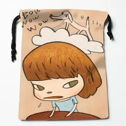 Custom Yoshitomo Nara Drawstring Bags Printed gift bags Travel Pouch Storage Clothes Handbag Makeup Bag 18*22cm Drop Shipping