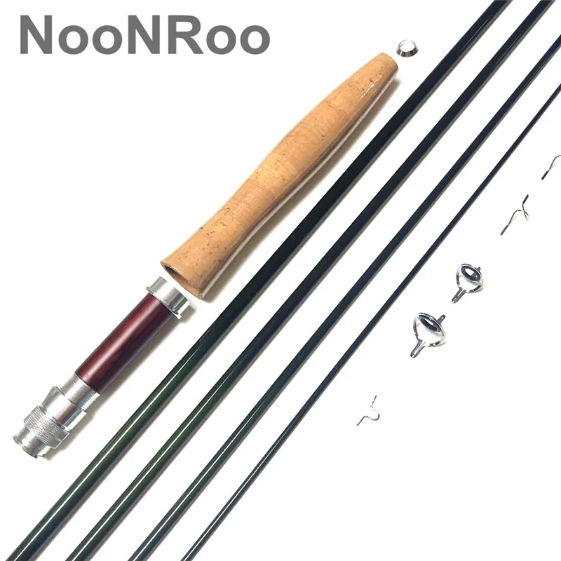 

NooNRoo-DIY Fly Rod Combo Kit, Fast Action Fly Blank, A Grade Cork Grip, Fishing Rod Combo, IM8, 8ft, 6Inch, 4Wt, 4Pcs