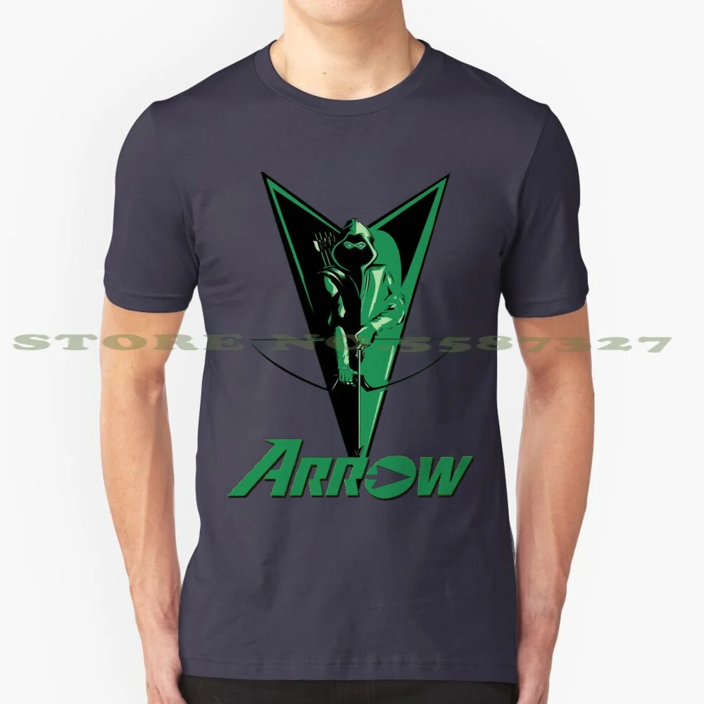 Green Arrow 2 100% Cotton T-Shirt Green Arrow Oliver Queen Ollie Felicity Smoak Diggle Ray Palmer Atom David Ramsey Stephen