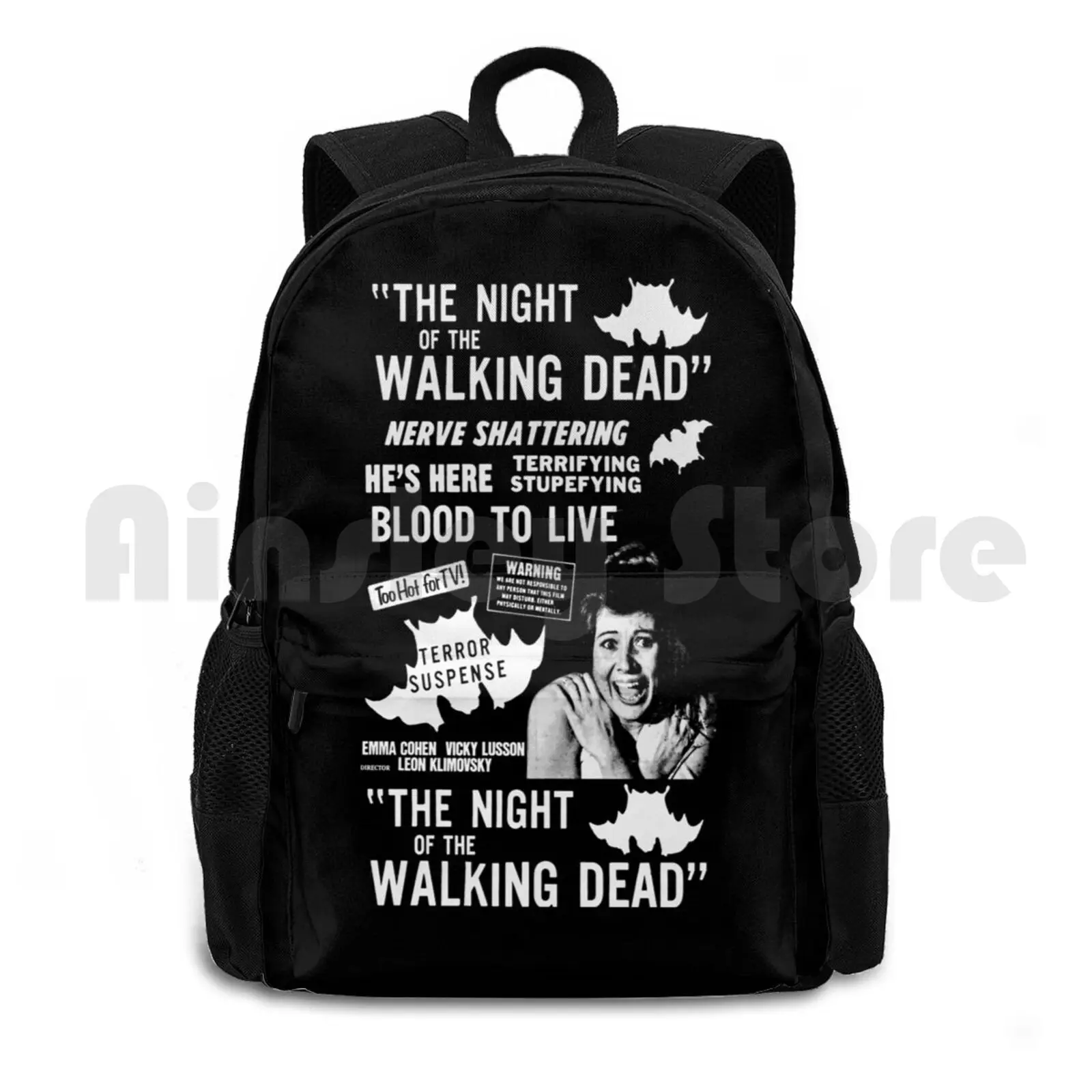 Classic Terror Outdoor Hiking Backpack Riding Climbing Sports Bag Zombie Creature Vintage Retro Vintage Movies Cult Movie