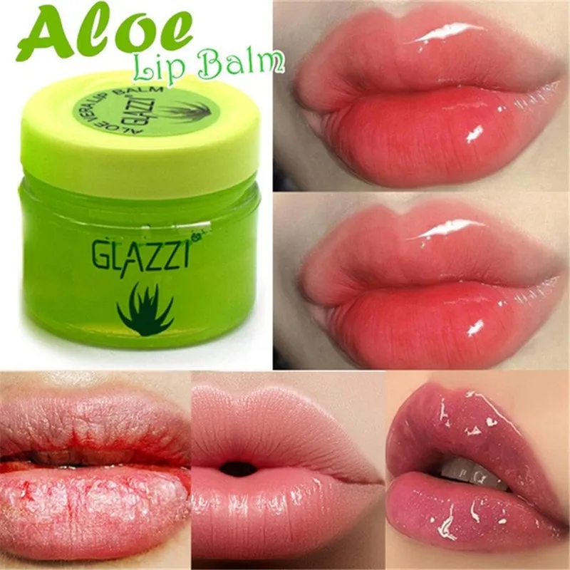 GOOD Nice Aloe Vera Lip Care Lip Balm Dryness Soothing Gel Hydrating Moisturizing Lip Jelly Lip Base Primer Makeup T1156