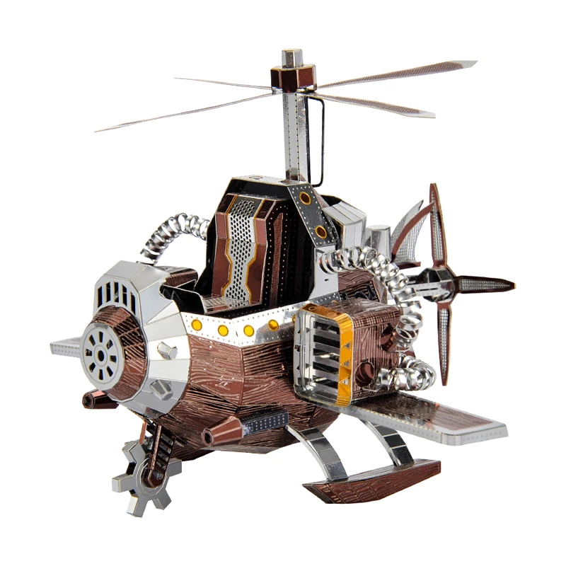 Microworld Field Rescue Aircraft model kits DIY laser cutting Jigsaw puzzle model 3D metal Puzzle Toys for Children adult Gift