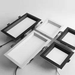 Panel LED empotrado regulable, foco cuadrado de 12W, 18W, 24w, AC185V, 220V y 240V, 1 piezas