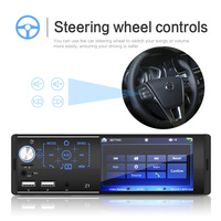 Bluetooth 1Din Steering Wheel Control Car MP5 Player Auto FM Stereo Audio Radio Support Rearview Camera 4.1 Inch Touch Screen