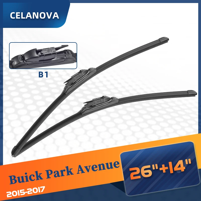 

Windshield Wiper Blade For Buick Park Avenue 2015-2017 Frameless Windscreen Rubber Wipers 26"+ 14"