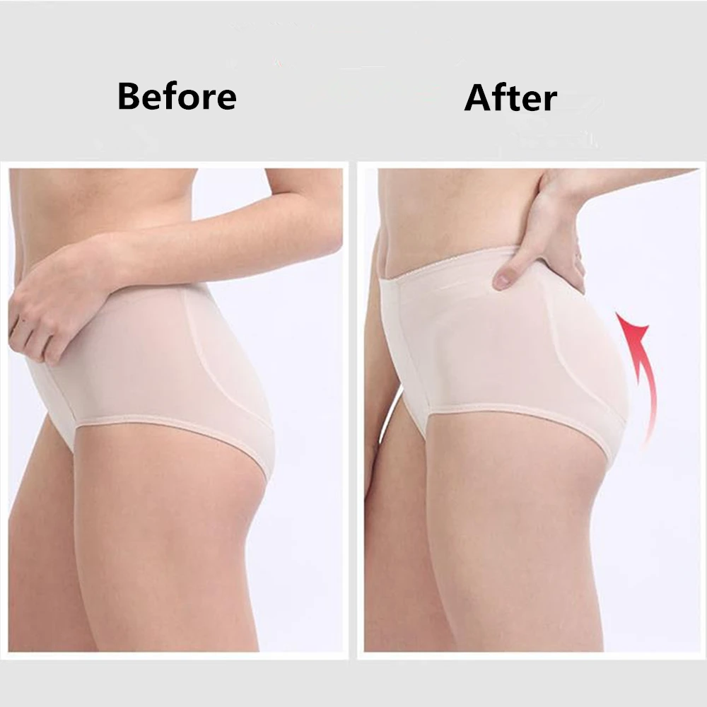 Natral Silicone Pad Enhancer Fake Ass Panty Hip Butt Lifter Underwear Invisible Bottom Shaper Seamless Padded Shapewear Panties