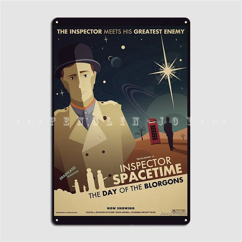 Inspector Spacetime: Day Of The Blorgons Metal Sign Club Home Pub Garage Design Wall Decor Tin Sign Poster