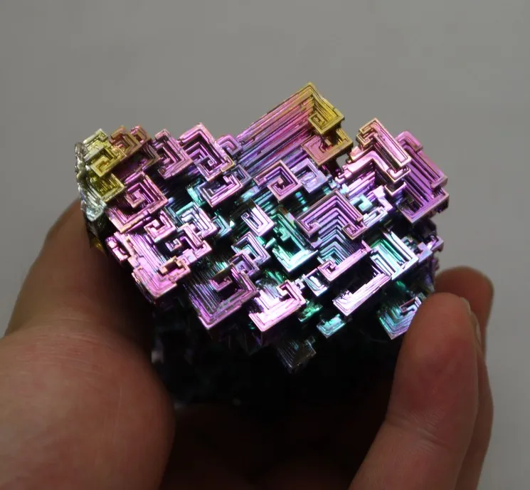 B Grade Bismuth Crystal High Purity Crystalline Bismuth Colored Metal Element /Mineral Collection 100g