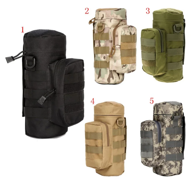 Tactical Molle Water Bottle Bag Portable Lantern Pouch Holder Hanging Bottle Pouch for Outdoor Camping Hiking Fishing