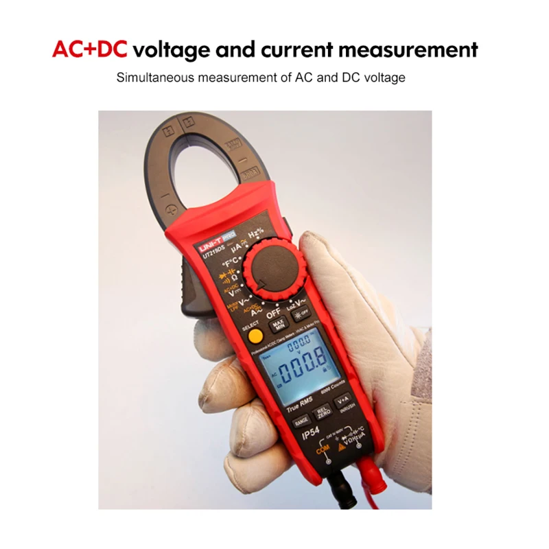Imagem -03 - Uni-t-profissional Digital Clamp Meter Ut219 Series ac dc Corrente Clamp Multímetro Auto True Rms Voltameter Frequency Meter