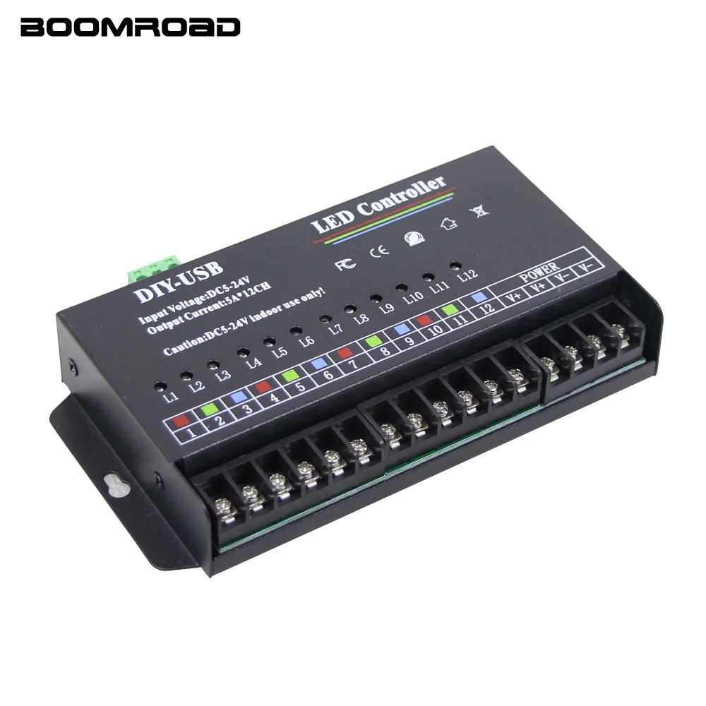 USB DIY LED RGB RGBW Controller 12 Channel Programmable Controller 5A*12CH  LED Controller For 3528&5050 Led Strip