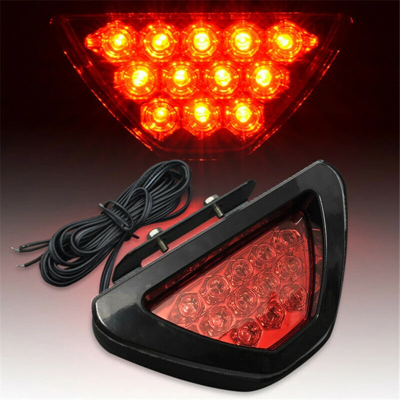 Universal 12V Motorcycle LED Brake Stop Tail Light Rear Brake Light Car F1 Style Third Brake Stop Lamp