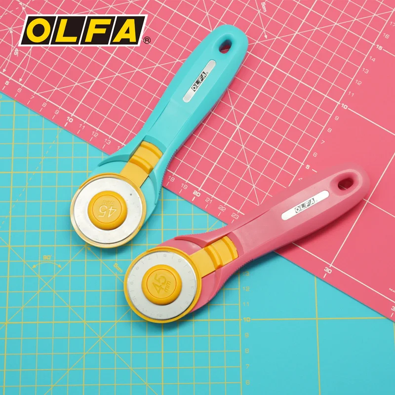 Japan Olfa Zelfherstel Snijden Mat, kookplaat Mes Diy Handgemaakte Dubbelzijdige Rubber Mat RM-IC-C Roze/Blauw