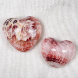 Natural Rhodochrosite Quartz heart Healing Pork Stone Crystal Treatment Crystal Decor