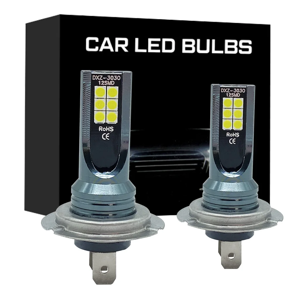 2Pcs H7 H4 H11 H1 H3 LED Bulb Super Bright Car Fog Lights 12V 24V 4300K 6000K 3030SMD Driving Running Lamp Auto Light Bulbs