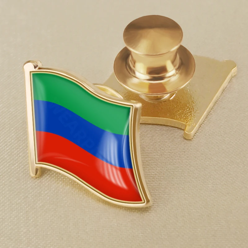 Coat of Arms of Dagestan of Russian Federation Flag Lapel Pins Broochs Badges