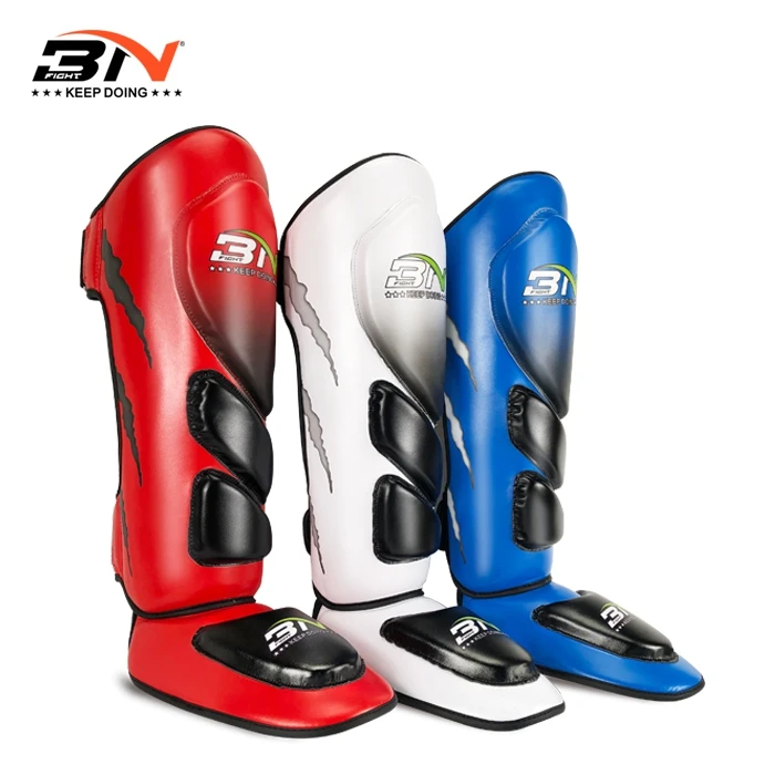 BN Thicker Boxing Shin Guards, EVA Full Protection, Muay Thai, Sanda Kick, Kick Leg Warmers, Taekwondo Ankle Guard