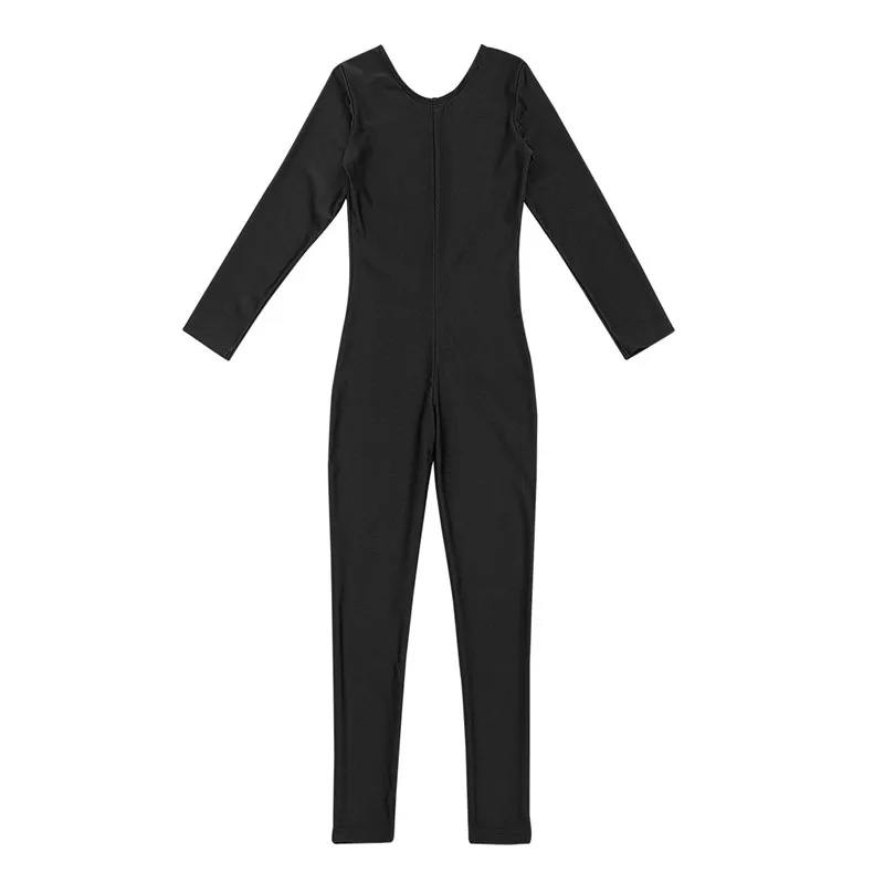 Collant de ginástica para crianças, traje de dança spandex para meninas, macacão manga comprida, bodysuit, roupa dançante para crianças, macacão de corpo inteiro