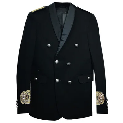 100%real men uniform style badge event/stage performance short tuxedo jacket/stage performance/ASIA SIZE