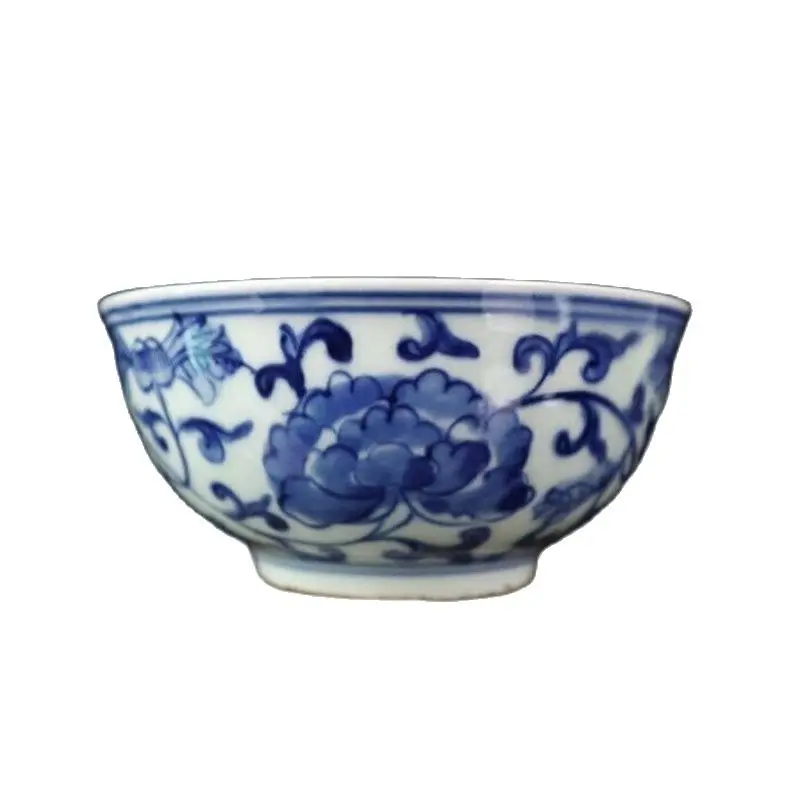 

Chinese Old Porcelain Blue And White Floral Pattern Bowl