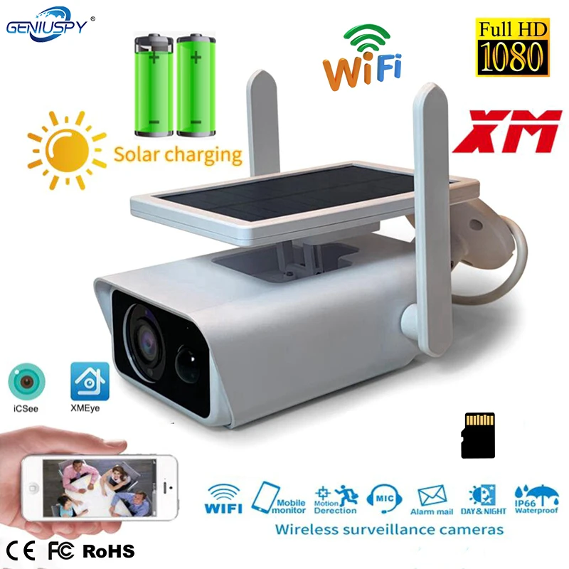 ICSEE Waterproof Home Security Solar Energy WIFI IP Camera 1080P HD CCTV Network Outdoor Indoor IR Wireless Surveillance Cameras