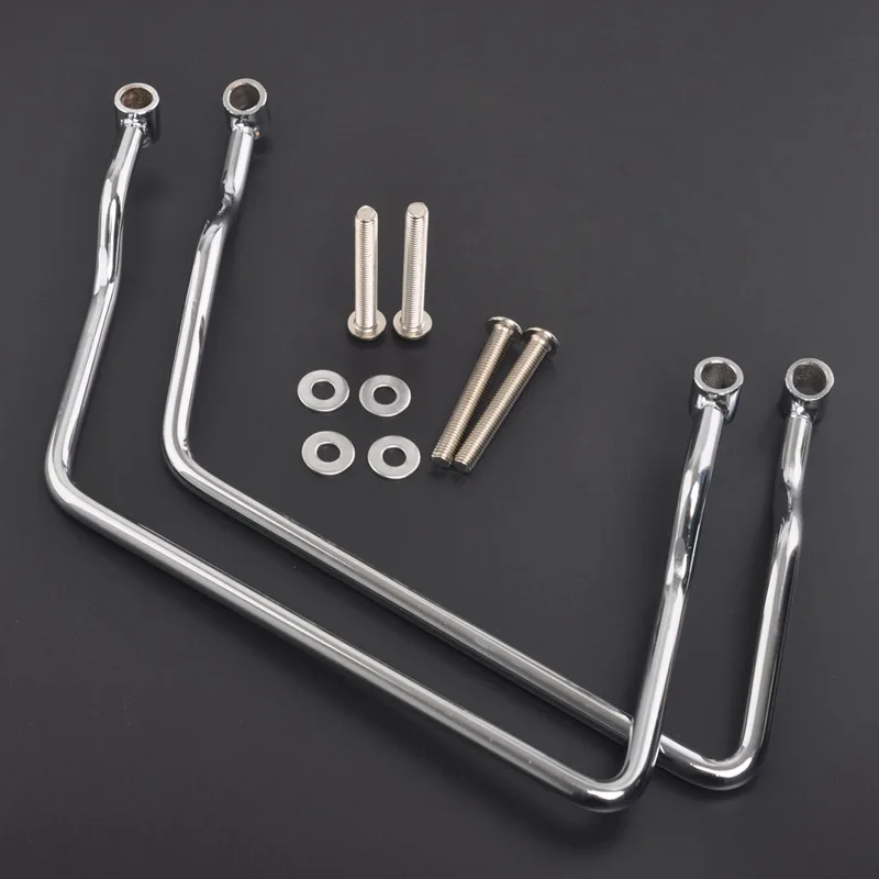 Motorcycle 14cm-24cm Saddlebag Support Bar Luggage Guard Bracket for harley Honda Shadow Kawasaki VN800 Yamaha Suzuki