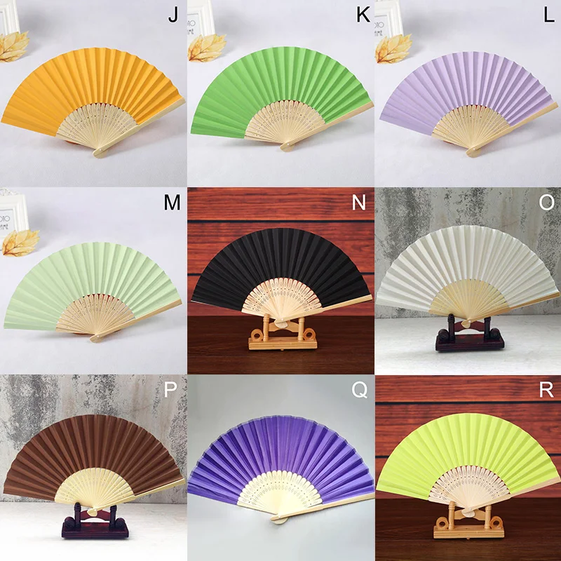 Hand Held Fan Blank White DIY Paper Bamboo Folding Fans for Practice Calligraphy Painting Fans For Wedding Party Decor Wed Gifts