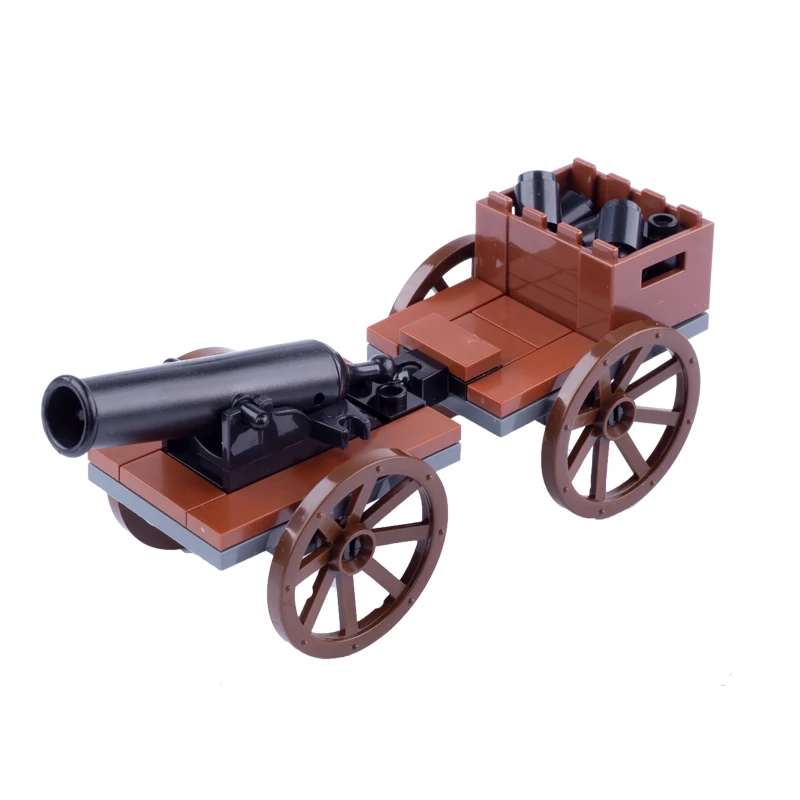 Medieval Pirates Cannon Building Blocks WWI Military Army UK Soldiers Figures Weapons Arms Carriage Accessories Bricks Toys Boys