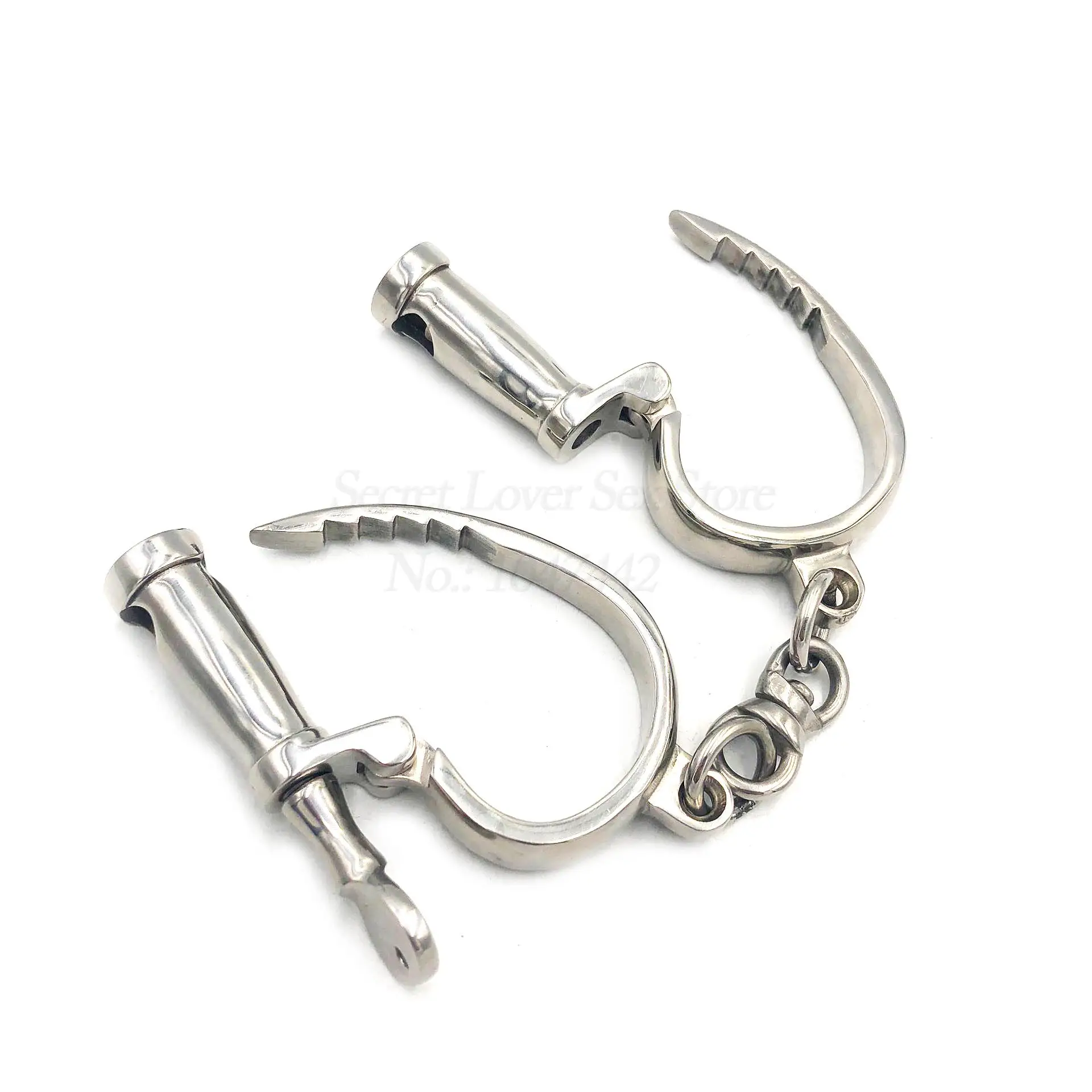 Pure Stainless Steel Hand cuffs, BDSM Bondage Lockable Handcuffs Steel Erotic Adult Games Sex Toys For Couples Handboeien.