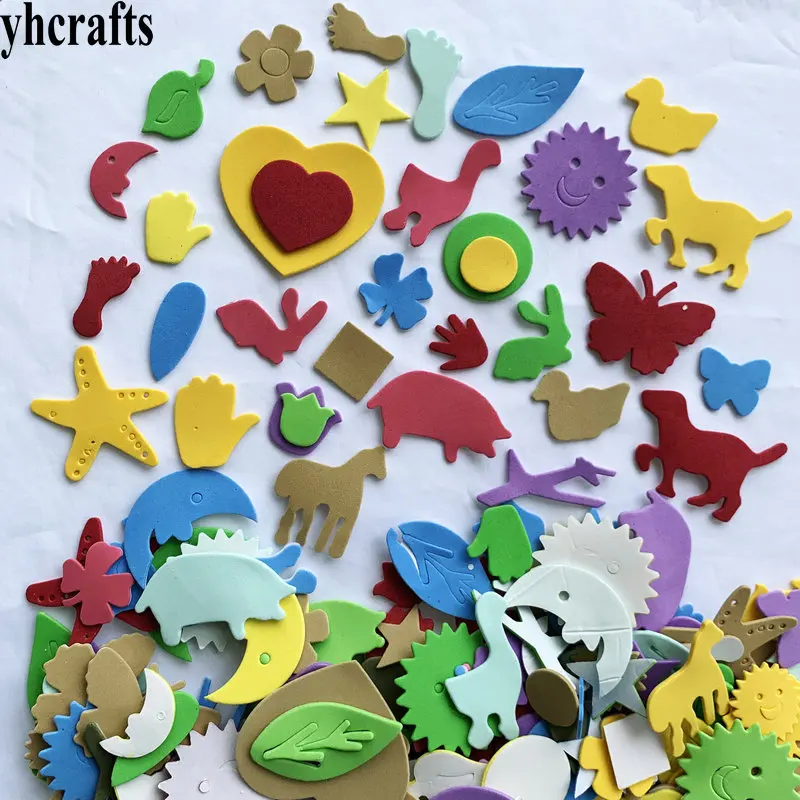 1bag/LOT,Mixed animal weather and all shape foam stickers,Kindergarten ornament,Early educational toy,OEM.Cheap.Kids diy toysOEM