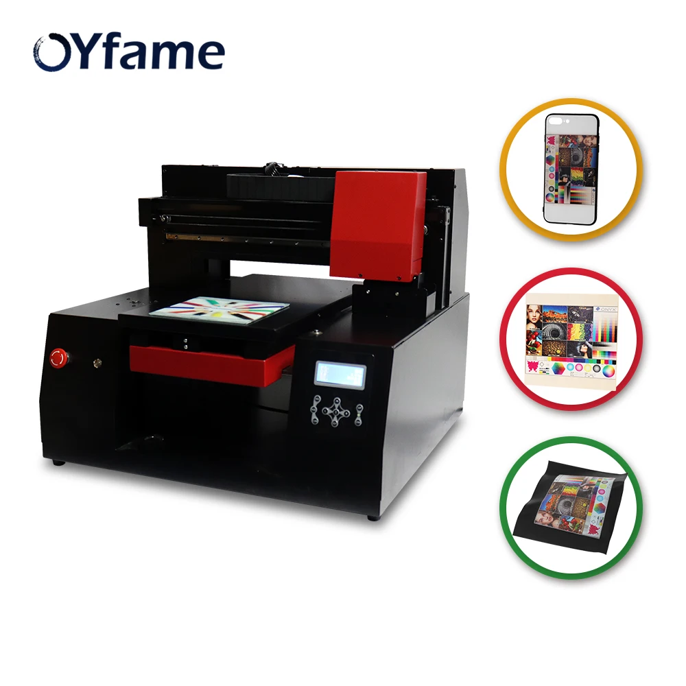 OYfame A3 UV Flatbed Printer LED Flatbed UV Printer For Epson XP600 Print head For Metal Glass Wood bottle UV Printing Machine