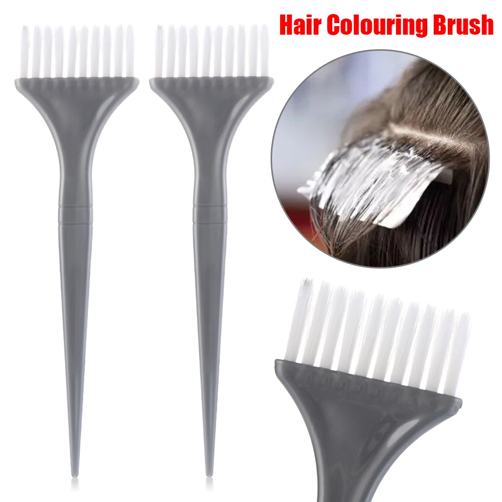 1PC Hair Dye Coloring Brushes Hair Coloring Dyeing Kit Handle Salon Hair Bleach Tinting DIY Tool, Silver Grey