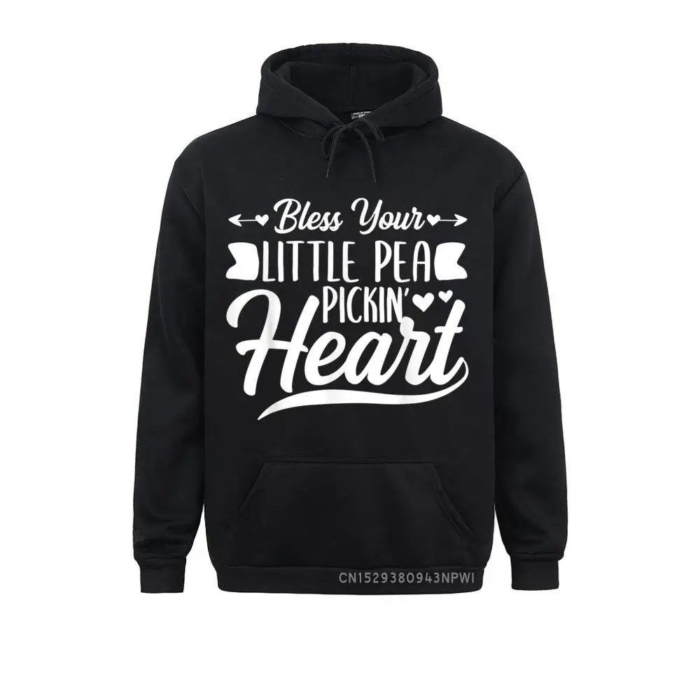 Bless Your Little Pea Pickin Heart Funny Grandma Saying Gift Pullover Graphic Comics Sweatshirts Mens Hoodies Gothic