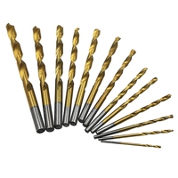 13pcs/set High Speed Steel HSS Straight Shank Twist Drill Bits Electric Rotary Power Tools for Metal Drilling