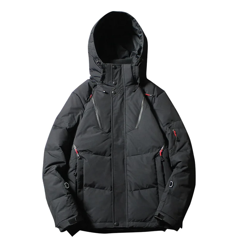 2019 New Style Outdoor Breve down Jacket 1987-Piume D'anatra Bianca Gioventù Con Cappuccio di Spessore Caldo Giacca Indumenti Protettivi Freddo