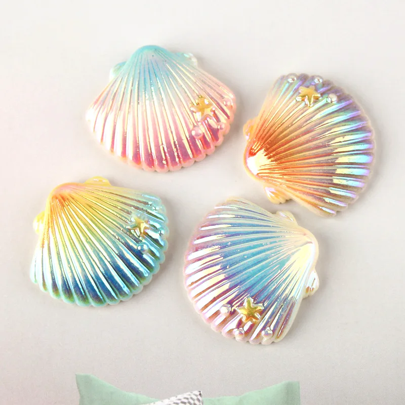 6pcs Colorful Shell Charms For Slime DIY Polymer Filler Addition Resin Accessories Toys  Modeling Clay Kit For Children