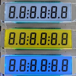 TN Positive 6 Digit 7 Segment LCD Display Static Drive Display EDC139 Panel Digital Tube No Backlight 30% Transmittance Mode