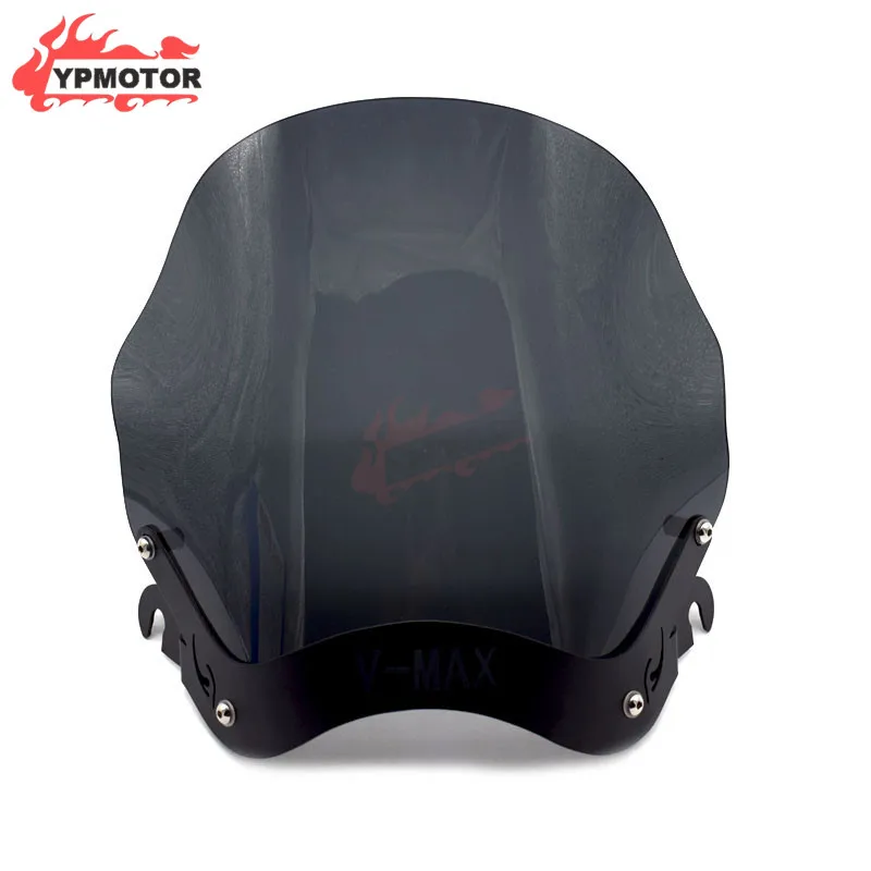 VMAX-1200 Cruiser Motorcycle Windscreen Windshield Fairing W/ Bracket Holder Support Mounting For Yamaha VMAX1200 V-MAX1200