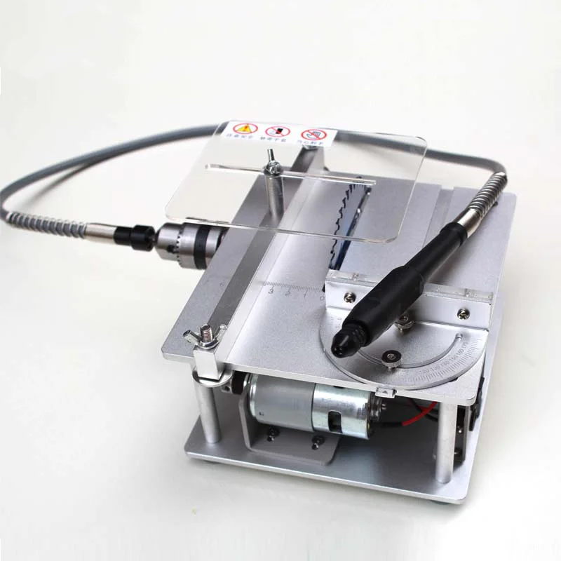 Mini sierra de mesa hecha a mano para carpintería, herramienta de corte eléctrico de pulido, hoja de sierra Circular de aleación de aluminio, 5000 rpm, DC24V