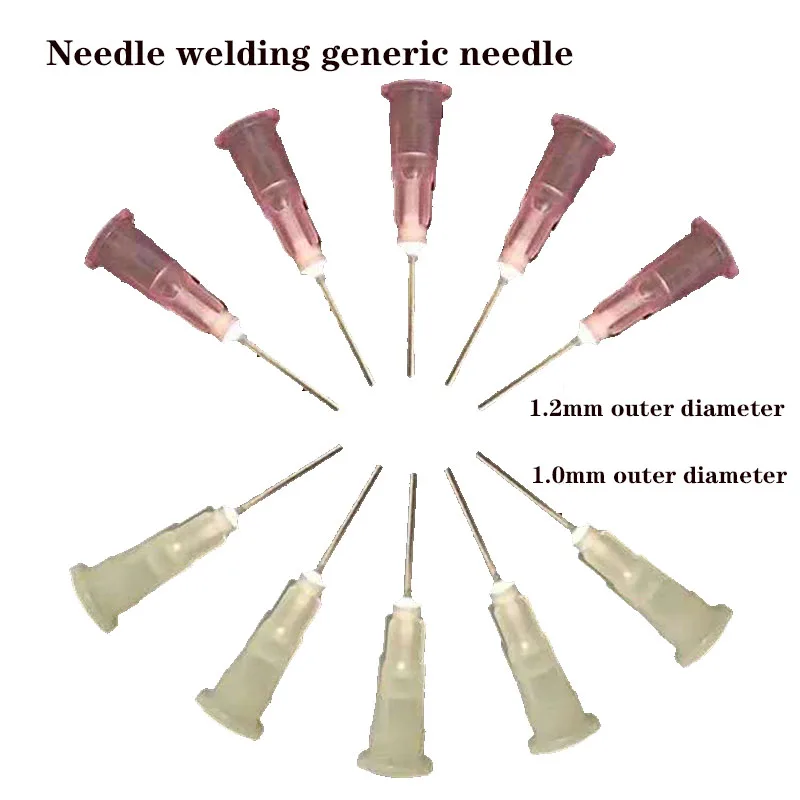 10 pezzi punte di precisione Dispenser di liquidi aghi per siringhe punte 304 1.0mm 1.2mm punte per calibri macchina per l'erogazione di colla strumenti di consumo