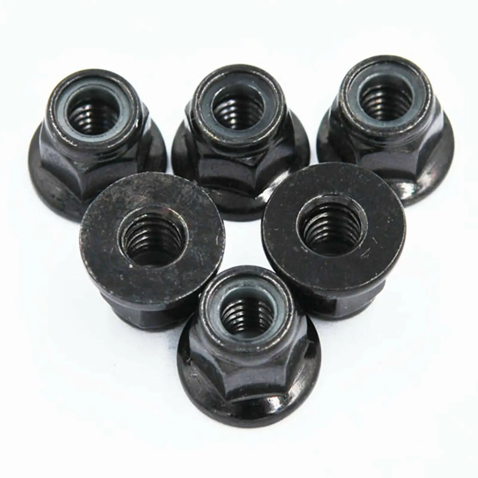 Nylon Insert Hex Flange Nuts M3 M4 M5 M6 M8  Hexagon Self-locking Nylock Locknut Lock Nuts Black Zinc Plated Carbon Steel