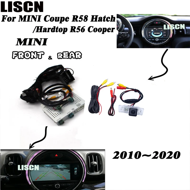 For MINI Coupe R58 Hatch/Hardtop R56 Cooper interface adapter Parking Decod Front & Bakcup Rear camera Display Reverse Improve